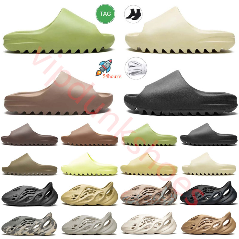 

Designer Slippers Men Women slider Foam Runner azure glow Mineral Blue Onyx Pure Sandals Slide Slipper Ochre Bone Resin Clog Desert Ararat slides shoe 36-48, Color#28