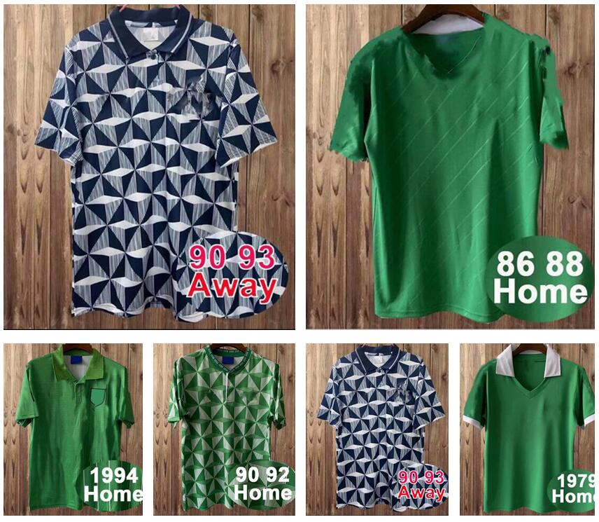 

90 91 92 93 Northern Ireland Soccer Jerseys Retro Mens National Team Home Gray White Away Football Shirt Short Sleeve Uniforms, 1986 1988 home