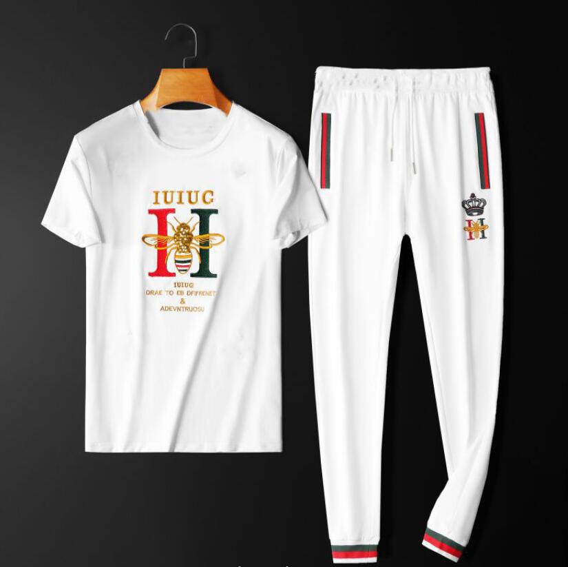 

Men's Tracksuits2023 Summer New Men's Sportswear Short-sleeved T-shirt Trousers Casual Two-piece Large Size Mens Clothes Mens Joggers Set