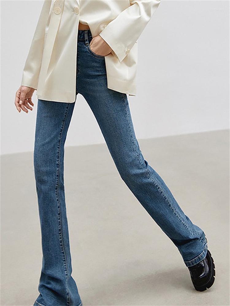 

Women's Jeans Women's High Waist Slightly Ragged Autumn 2023 Lady Casual Denim Micro Flared Pants