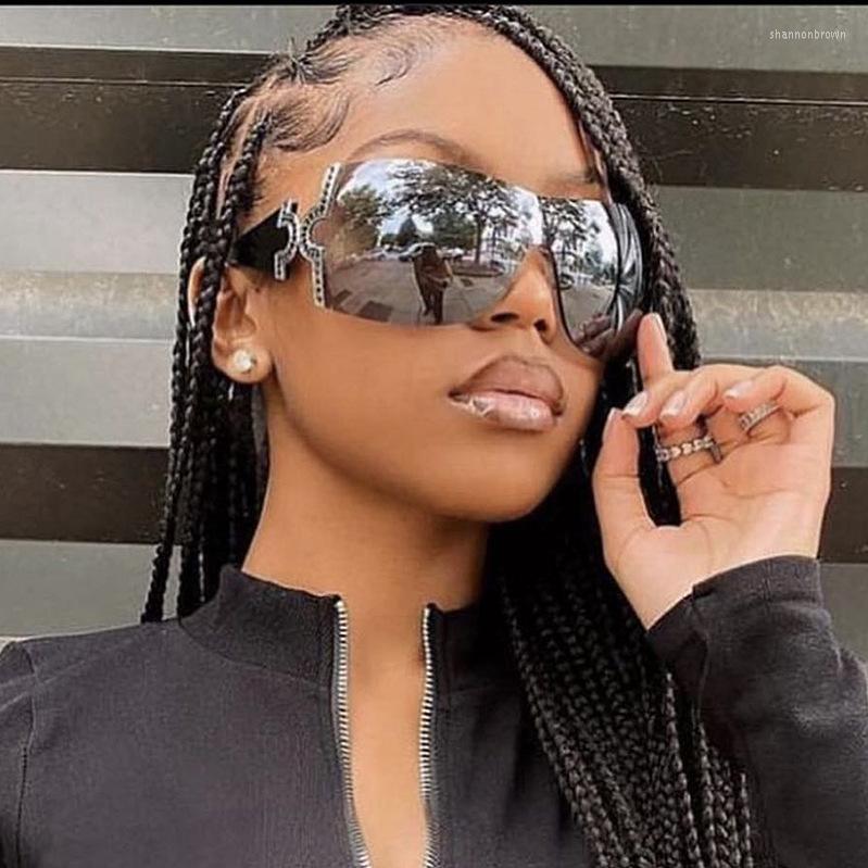 

Sunglasses Fashion Rhinestone Women 2023 Luxury Trending Y2k Woman Shade Glasses Goggle 2000'S Lentes De Sol Mujer