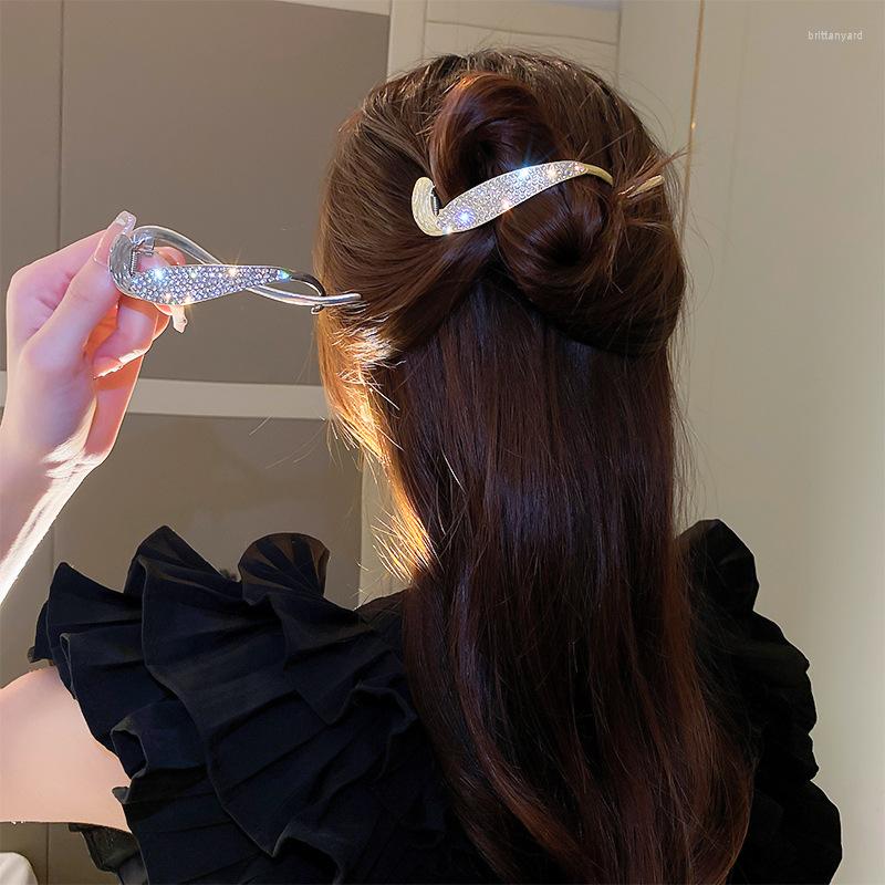 

Hair Clips Pearl Rhinestone Metal Gold Clip Diamond Hairpins Holder Claw Pins And Wedding Jewelry Accessories