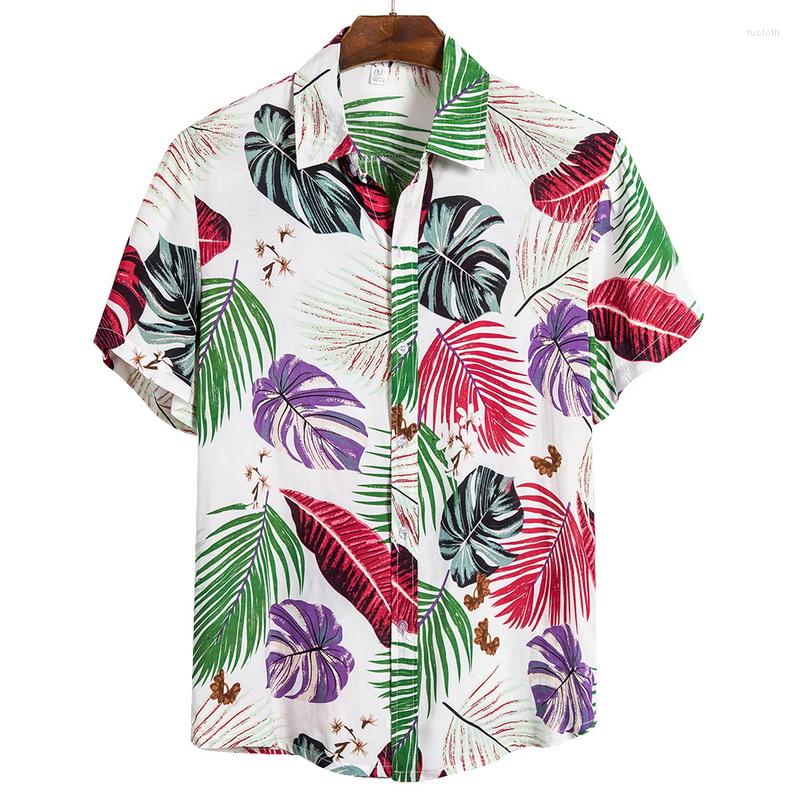 

Men's Casual Shirts 2023 Summer Men's Vintage Floral Pattern Series 3D Digital Printed Polo Neck Short Sleeve Shirt Fashion And, 12