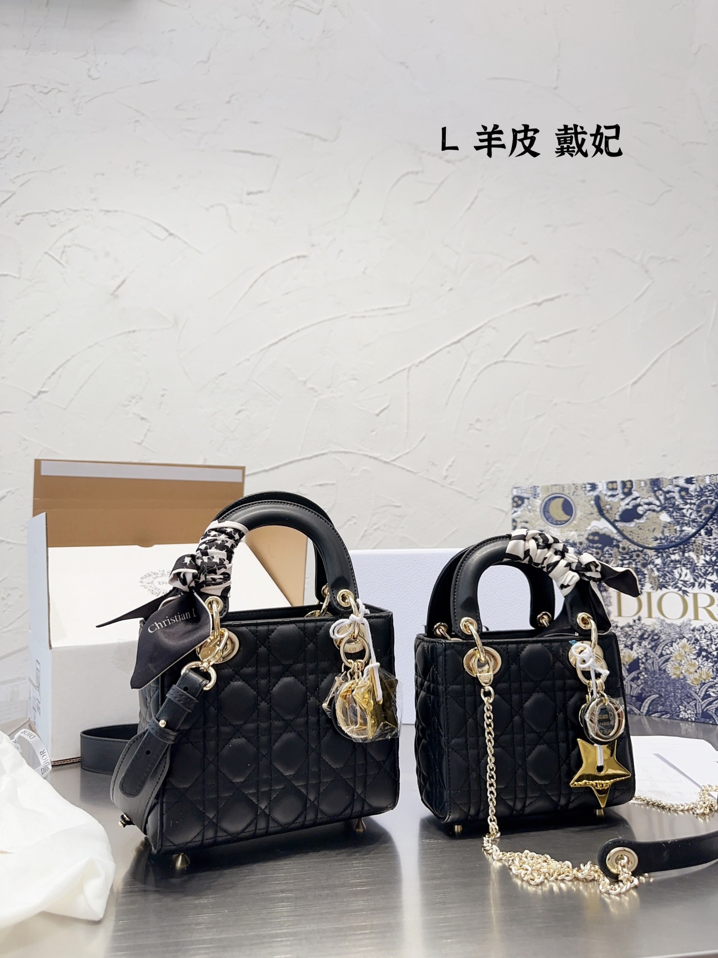 

Dior handbag purse Bag women tote bags sheepskin leather