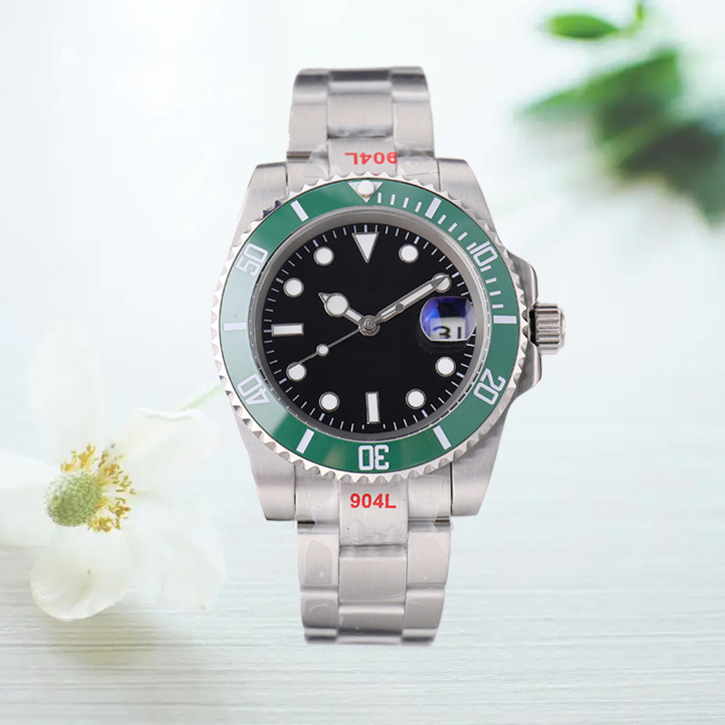 

Top Mens Watch movement watches Stainless Steel Blue Red Ceramic Sapphire Glass 40mm Men Watches Wrist Wristwatches Full Function Christmas present dhgates, S8