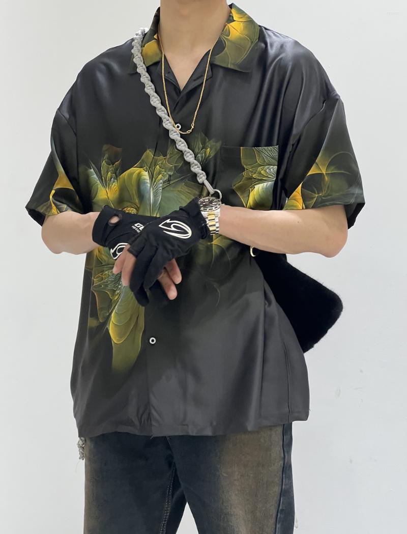 

Men's Casual Shirts E04262 Fashion Men's 2023 Runway Luxury European Design Party Style Clothing, Picture shown