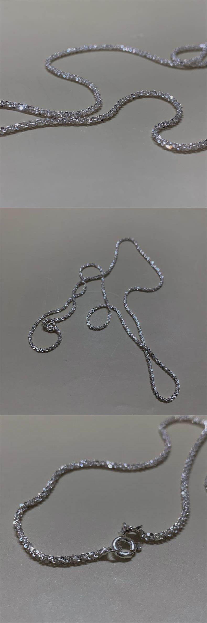 

Quality Italian Sparkling Light Luxury Minority Clavicle Chain Design S925 Sterling Silver Necklace