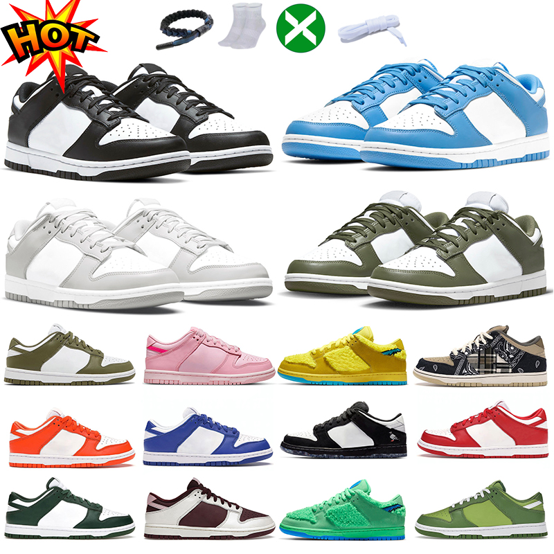 

Designer shoes flat Active Fuchsia sneakers Panda White Black MenS women Chunky Grey Fog UNC Triple Pink Kentucky University Red comfort big Size 36-47, 27