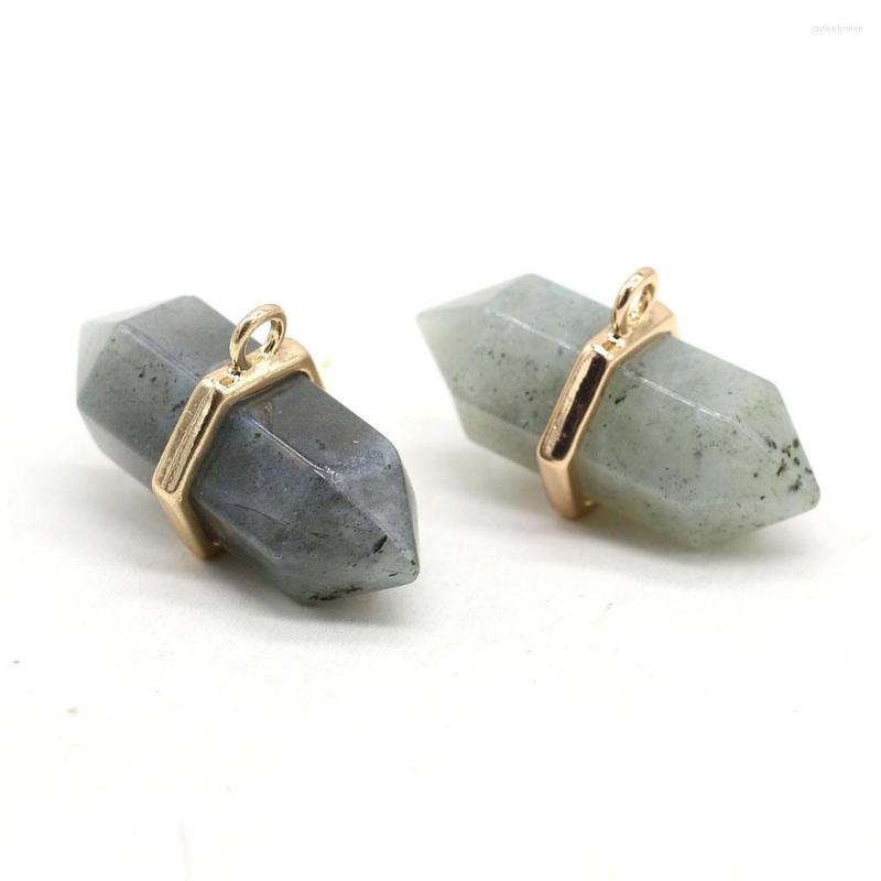 

Pendant Necklaces Natural Stone Pendants Geometric Shape Flash Labradorite Charms DIY For Necklace Bracelet Jewelry Making Accessory