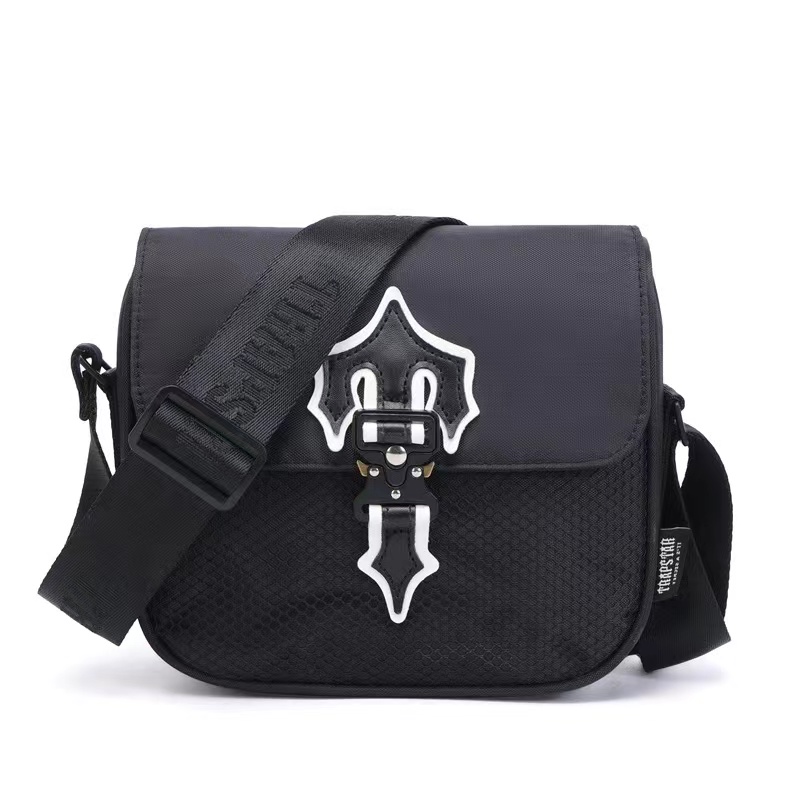

Trapstar men crossbody bag Luxury messager bags designer nylon Shoulder Bags Casual outdoor Trendy shoulder bag black purse cross body bag Simple workwear canvas, Black and white