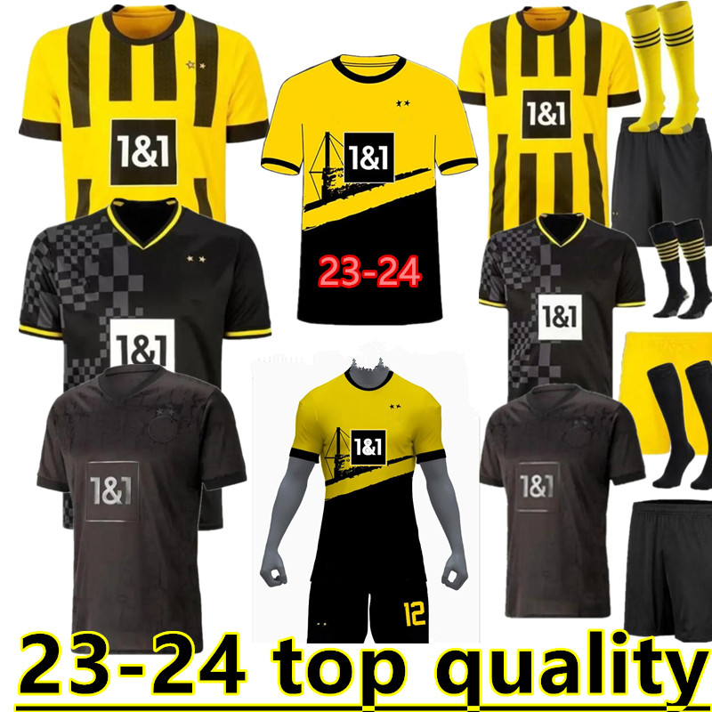 

23 24 110Th soccer jerseys Borussia HAALAND KAMARA 2023 2024 black football shirt REUS BELLINGHAM HUMMELS REYNA BRANDT Dortmund men kids kit maillot de foot 666, Red