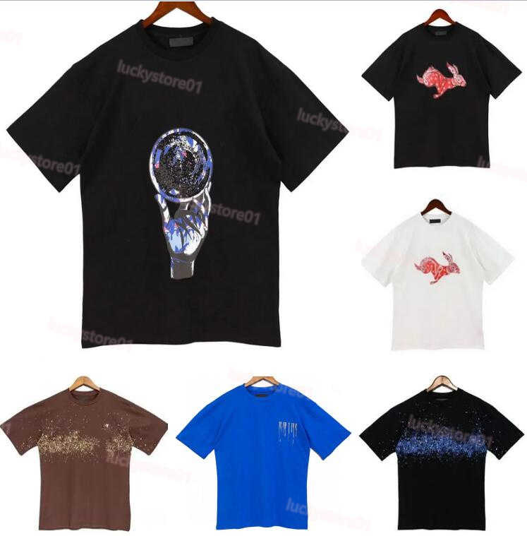 

Summer Amari Designer Men's T-shirts Printed Fashion Man s T-shirts Cotton Casual Womens Tees Short Sleeve Luxury amiris Hip Hop Streetwear DGS, A111
