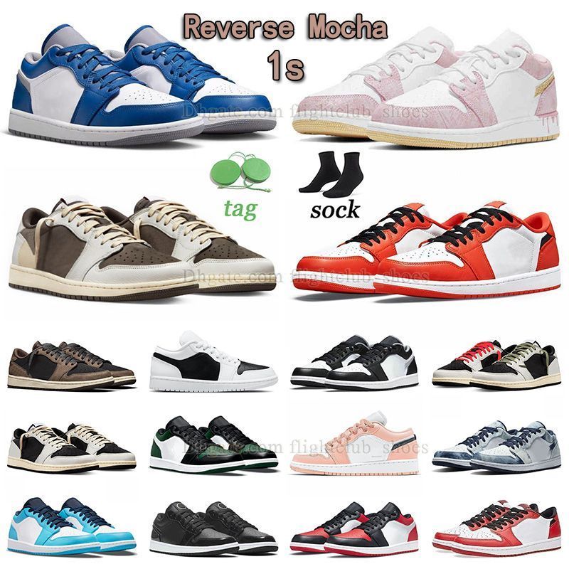 

reverse mocha hot retro basketball shoes jumpman 1 starfish true blue cement paint drip men women 1s sneaker outdoor trainers tiffany chicago black phantom black toe, C07 36-47 ts mocha brown