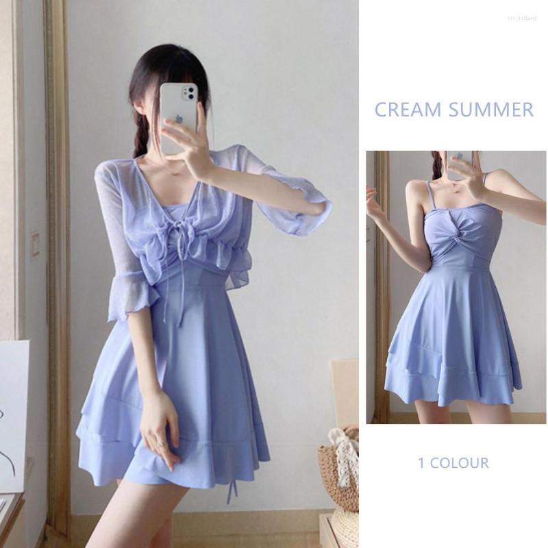 

Casual Dresses Summer Slip Dress Swimsuit Women Show Thin Sexy Pure Desire Holiday Colorful Gauze Shawl Smooth, Blue