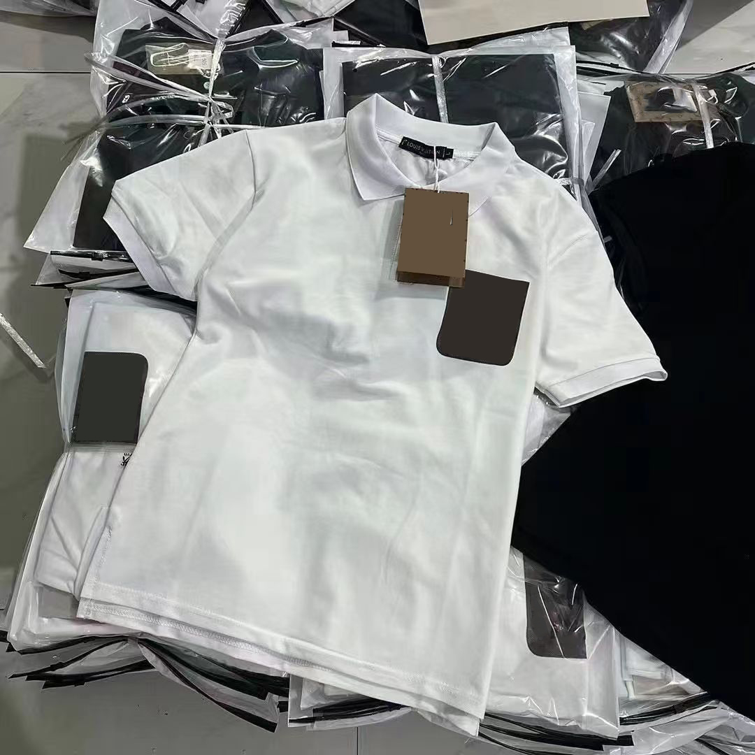 

Mens Polos Shirt Pocket Tees Shirts Designer Summer Short Polo Man Tops T-Shirts With Embroidery Tshirts M-3XL, Black