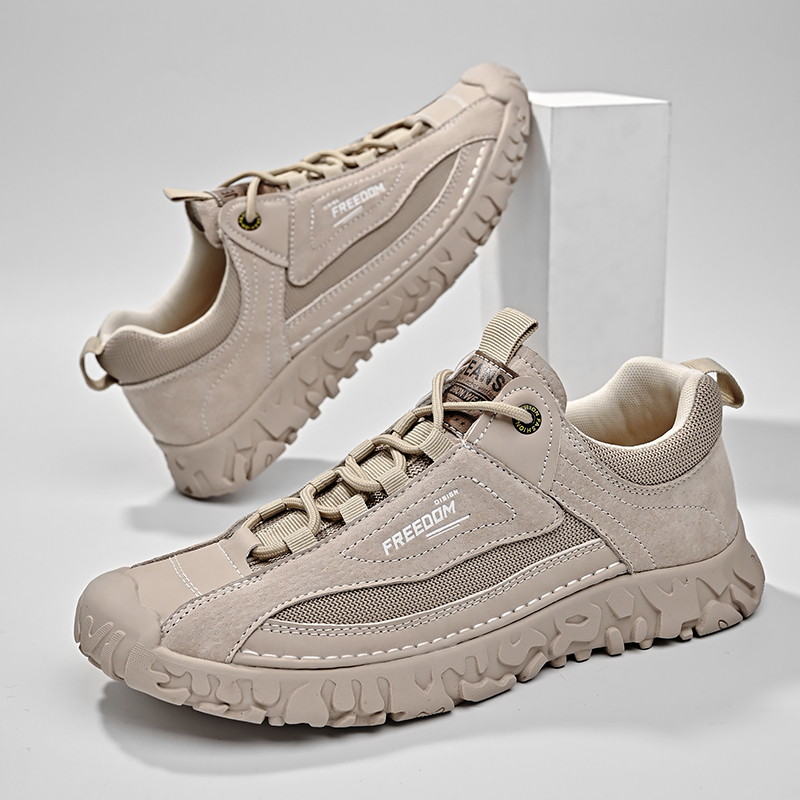 

Spring and Summer Mens Handmade Leather Shoes Fashion Hiking Lefse Fashion Casual Moccasins Comfortable Wear-Resistant Non-Slip, Black