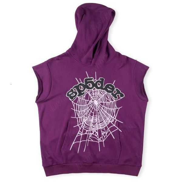 

Men' T-shirts Summer Designer Sp5der Young Thug 555555 Bodybuilding Hooded Sleeveless Shirt Fitness Mens Tank Top Casula Loose Elastic Waist Shorts 3KQ72, Blue top