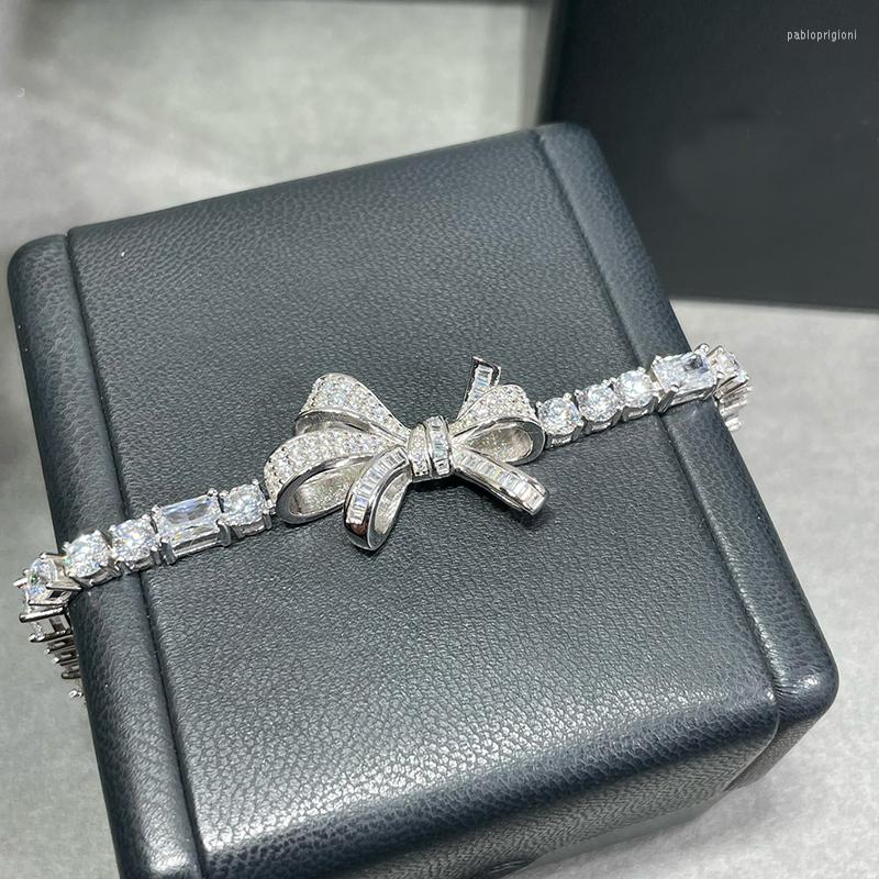 

Charm Bracelets Summer High-quality Fashion Sweet Jewelry Women's Bow Beautiful Shiny Bracelet Party Accessories Birthday