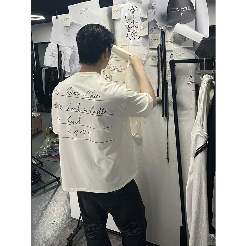 

Fashion T Shirt Mens Women Designers T-shirts Tees Apparel Tops Casual LOST IN CASTLE Clothing Street Shorts Sleeve Clothes, White