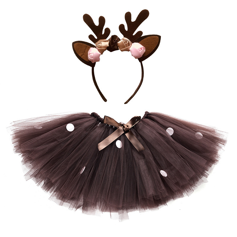 

Skirts Toddler Baby Girl Deer Mesh Skirts Christmas Reindeer Tutu Skirt and Headwear Set for Children Cute Kids Clothes Girls Costumes 230510, Z1451a