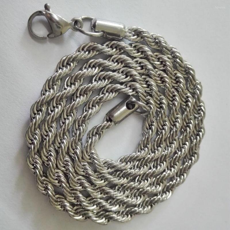 

Chains In Bulk 5pcs Lot Long 30'' (76cm) 4mm Wide Stainless Steel Singapore Twisted Chain Necklace Rope For Mens Jewelry