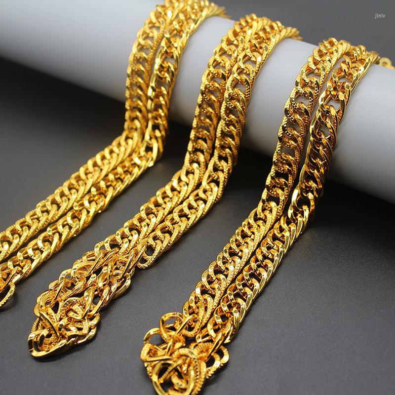 

Chains Gold Plated Jewelry 24k Original For Men Hiphop Bar Rap Rope Chain Africa Dubai Arab Ethiopia Long Boyfriend Gift