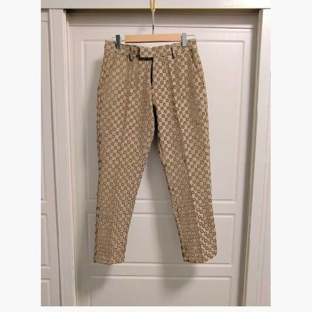 

pants 21ss Spring Mens shirt summer new fashion Men Dress Pant Counter Business Casual Slim Fit Suit pants Lattice letter pattern trousers 5NZD, Yellow