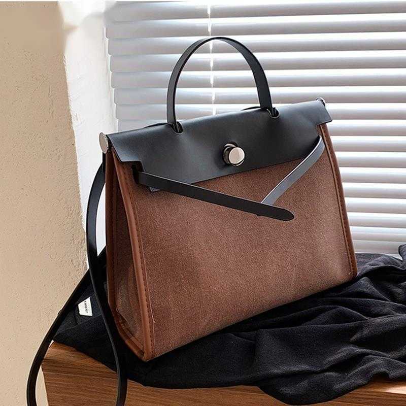 

Evening Bags Crossbody Bag Canvas Large Capacity for Women High Quality Patchwork New Portable 2023 Vintage Versatile Female 230427, Black with white