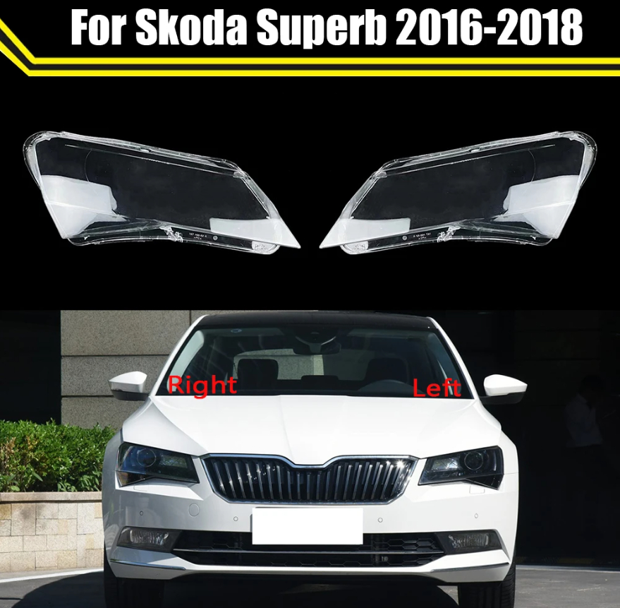 

Car Front Headlight Lens Cover Headlamp Lampshade Lampcover Head Lamp Light Covers Shell Glass For Skoda Superb 2016-2018