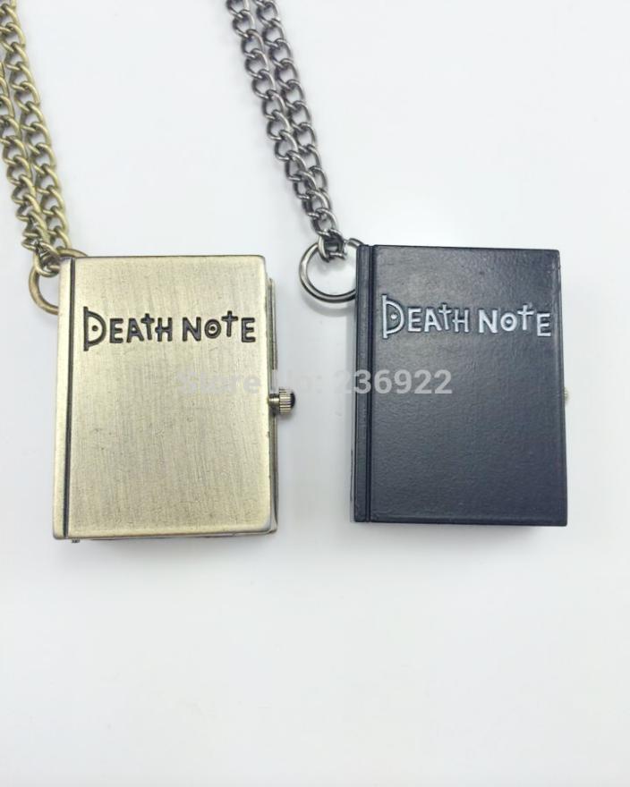

10PC Fashion Movie Charm Death Note pocket watch necklace for men and womenoriginal factory supply2845553