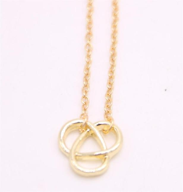

Fashion Cross Flower shape pendant necklace for women Smooth Surface Design Gold Silver Rose Three Color Optional2856252