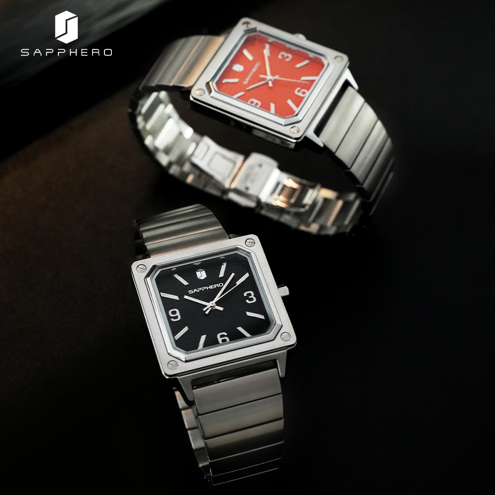

Wristwatches SAPPHERO Square Watch Men Couples Wristwatch Fashion Ladies Watches Stainless Stee Japan Quartz Minimalism Lovers Clock 230509, Black