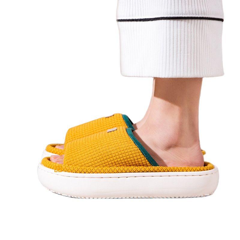 

Slippers All Season Flip Flops EVA Indoor Women Couples Men Thick Sole Japanese Style2023 Spring Home Cotton
