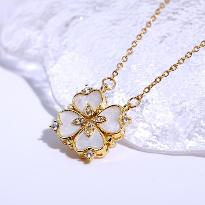 

Chains Openable Four-leaf Grass Titanium Steel Necklace With Color Retention And Versatility Pendants Jewelry Necklaces Gemstones