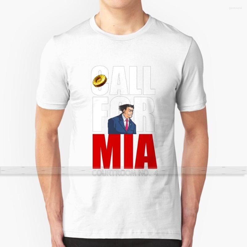 

Men's T Shirts Call For Mia Men Women Shirt Print Top Tees Cotton Cool T-Shirts S - 6XL Phoenix Wright Ace Attorney Fey, Ftank-red