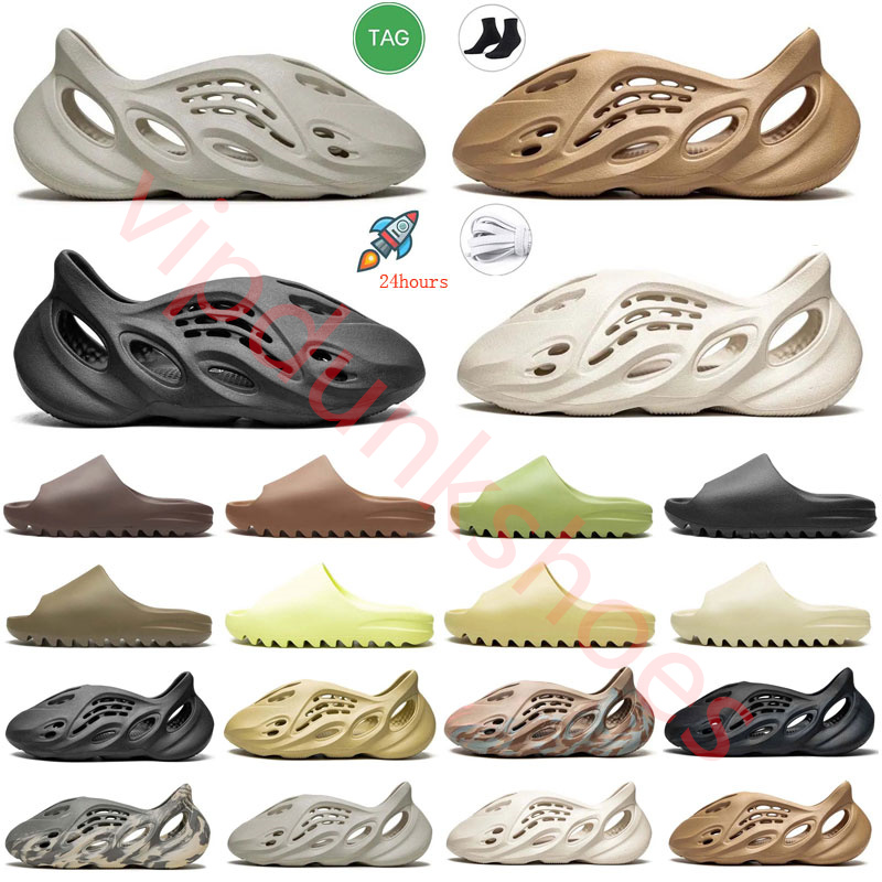 

Slippers Men Women slider Designer Vermillion Mineral Blue Onyx moon grey Pure Sandals Slide Slipper Foam Ochre desert sand Bone Resin Clog Desert slides shoes, Color#34