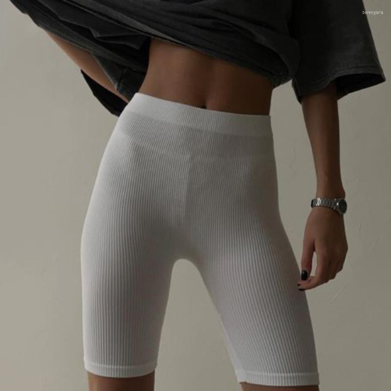 

Women' Pants Summer Skinny Shorts White Ribbed Casual Mini High Waist For Women Fashion Basic Biker Sporty 2023 Streetwear