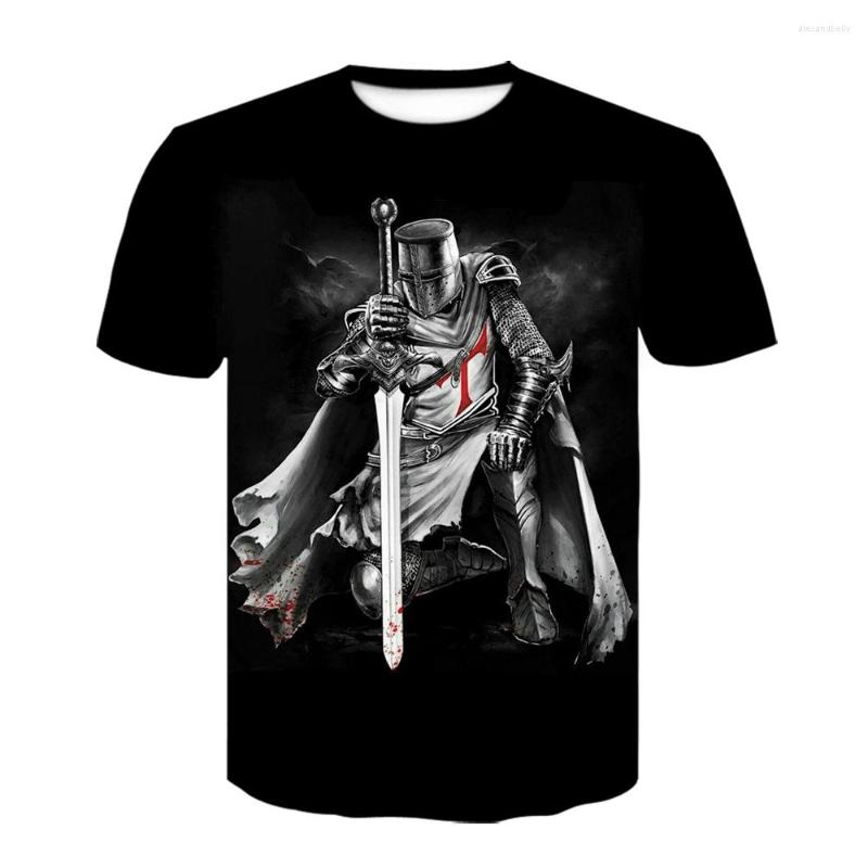 

Men's T Shirts Knights Templar 3d Print Shirt Fashion Casual T-Shirts Men Women Hip Hop Harajuku Streetwear Tee Tops, D-1254