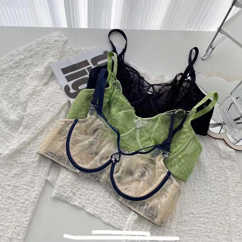 

Bras Sets Ultra-thin Crystal Cup Underwear Memory Soft Ring Upper Support Gathering Lingerie Panty Adjustment Type Auxiliary Breast Bra, As picture show