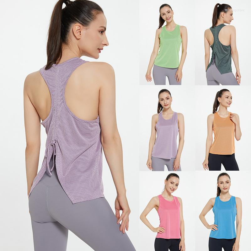 

Yoga Outfit Women Gym Shirt Quick Dry Sports Shirts Cross Back Top Women's Fitness Sleeveless Vest, Atrovirens