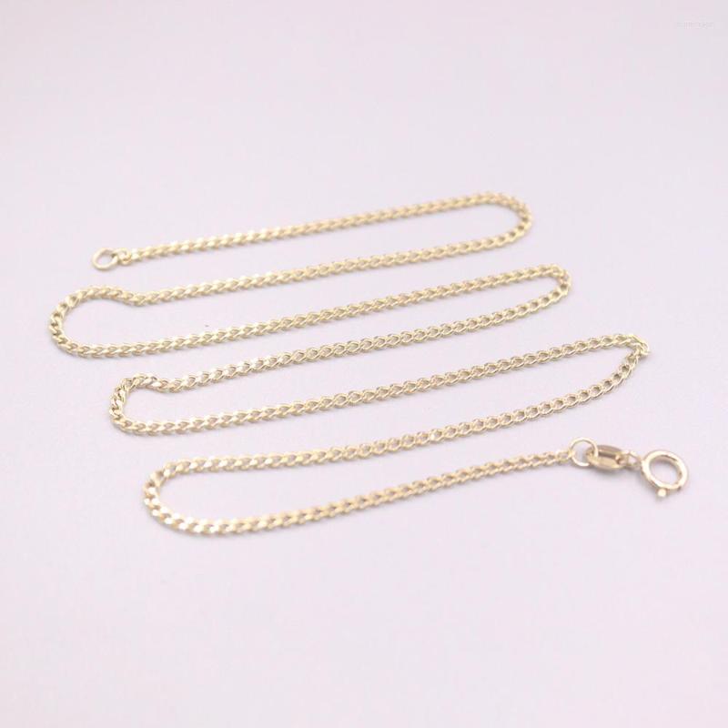 

Chains Fine Pure Au 750 18k Yellow Gold Chain 1.8mmW Women Curb Link Necklace 18inch 1.8-2g