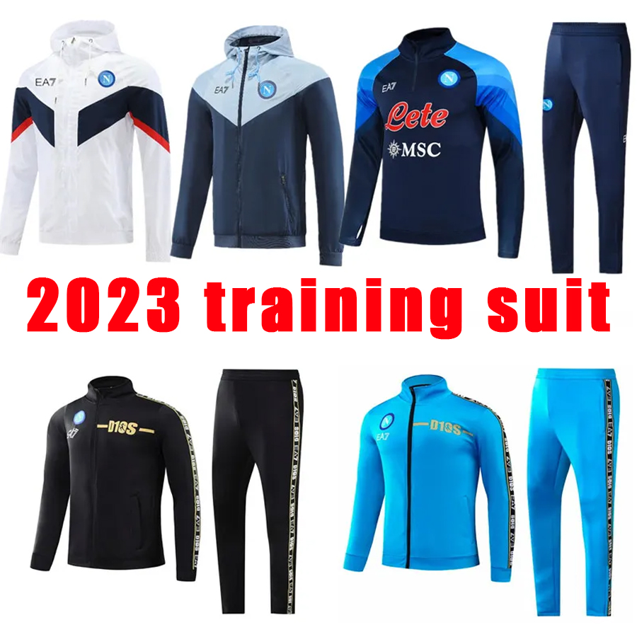 2023 Napoli TrackSuit OSIMHEN KVARATSKHELIA soccer jersey kit 2023 SSC Naples AE7 D10S training suit wear Formation tuta jacket windbreaker Squit-image-864502661