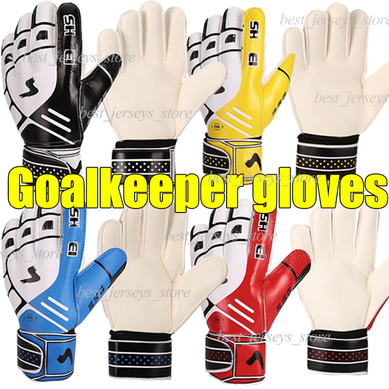

2023 New Goalkeeper Gloves Adult Men size Finger Protection Professional 5 colors Latex product Men Football Gloves Adults Thicker Goalie Soccer glove fashion, 22-23 training playe