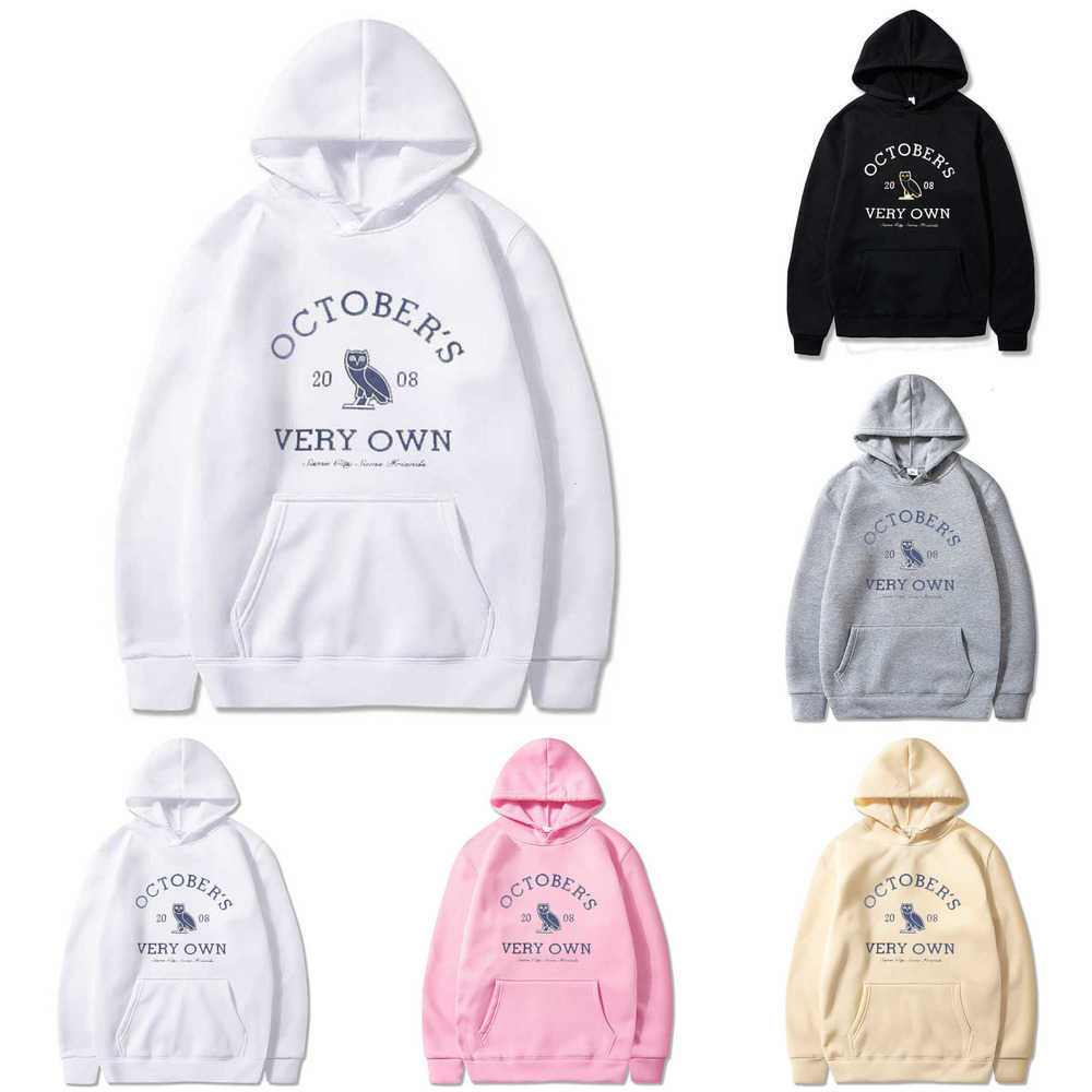 

Autumn Hoodies Women Ovo Men' Long Sleeve Patchwork Hoodie Sweatshirts Fleece Streetwear Harajuku Hip Hop Sudaderas Hombre X280i SCY5, Black