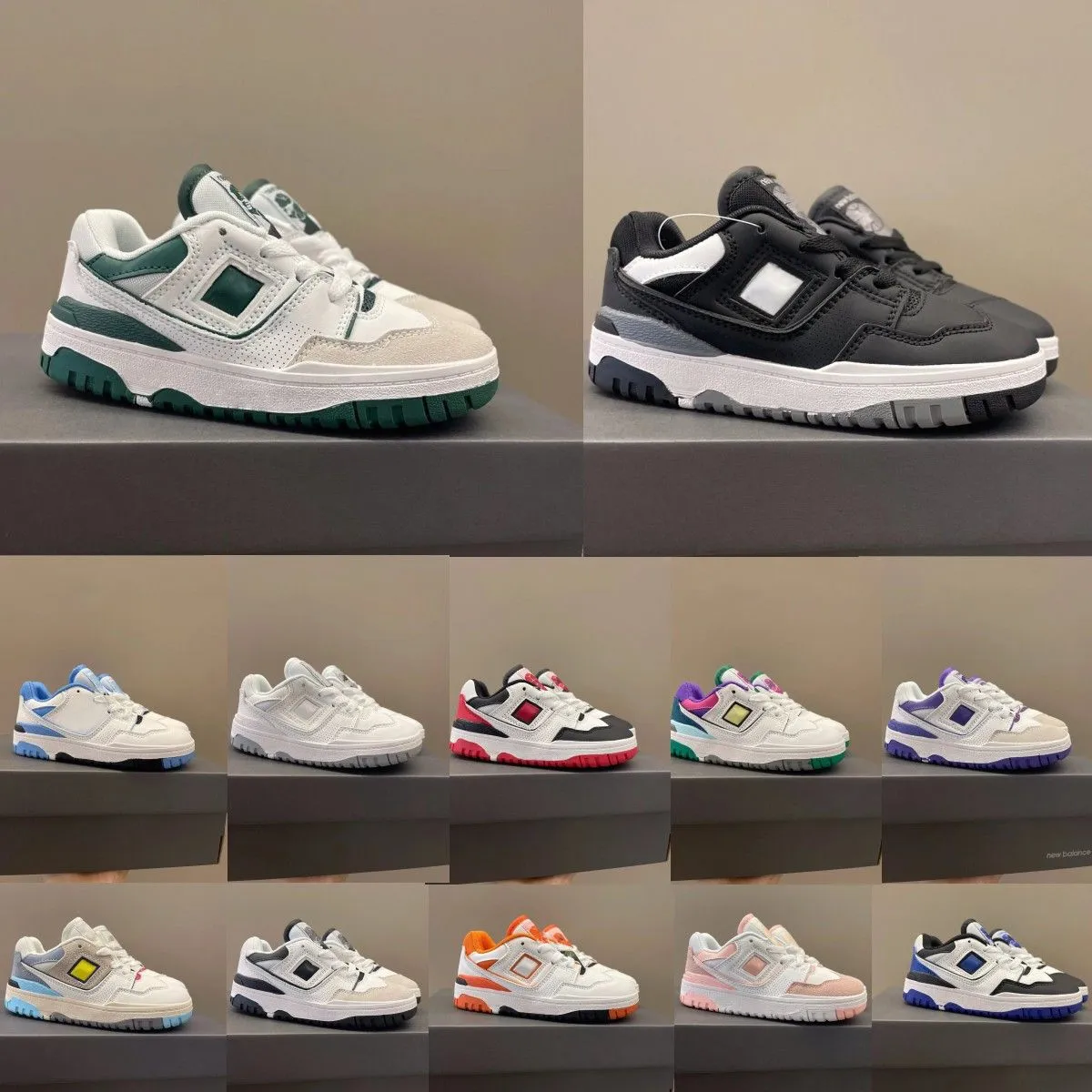 

kids shoes designer 550 nb Basketball sneaker retro black big boys toddler Outdoor Sports Shoe girls baby children trainers kid youth infant