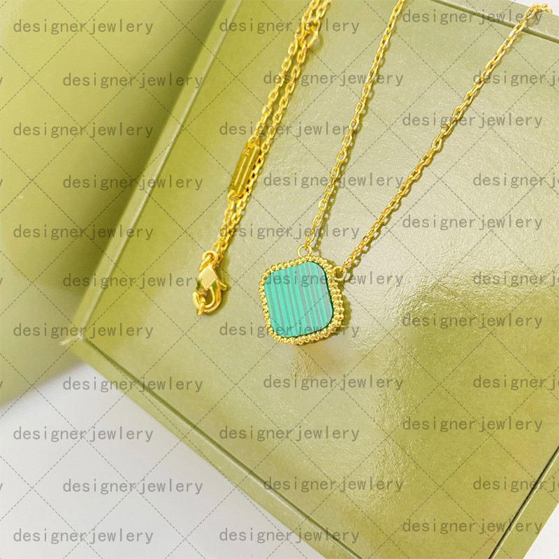

mother of pearl clover necklace diamond designer jewelry womens stainless steel Link Chain Plant Solitaire Pendant Christmas Valentine's Day designer necklace