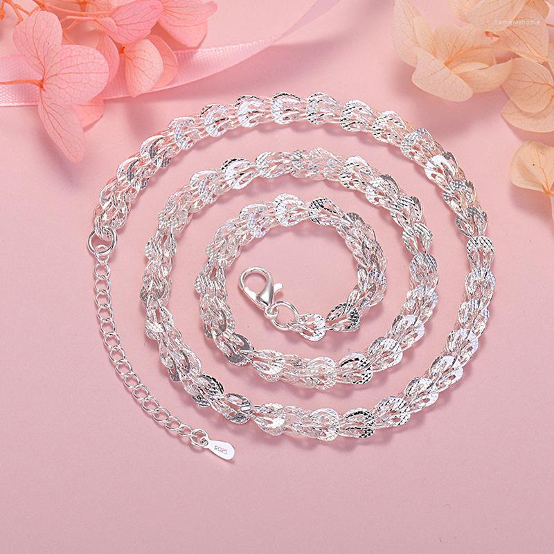 

Chains High Quality S925 Sterling Silver Necklace 18-inch Phoenix Tail For Women Wedding Engagement Jewelry Gift