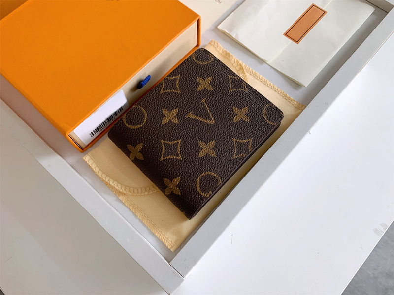 

classics designer Multiple wallet purse men women short credit card holder money clutch bag with box M62664, Invoices (are not sold separately