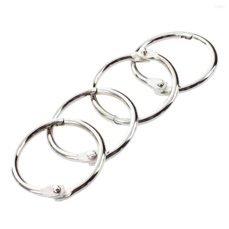 

Keychains 50 Pcs Staple Book Binder 30mm Outer Diameter Loose Leaf Ring Keychain