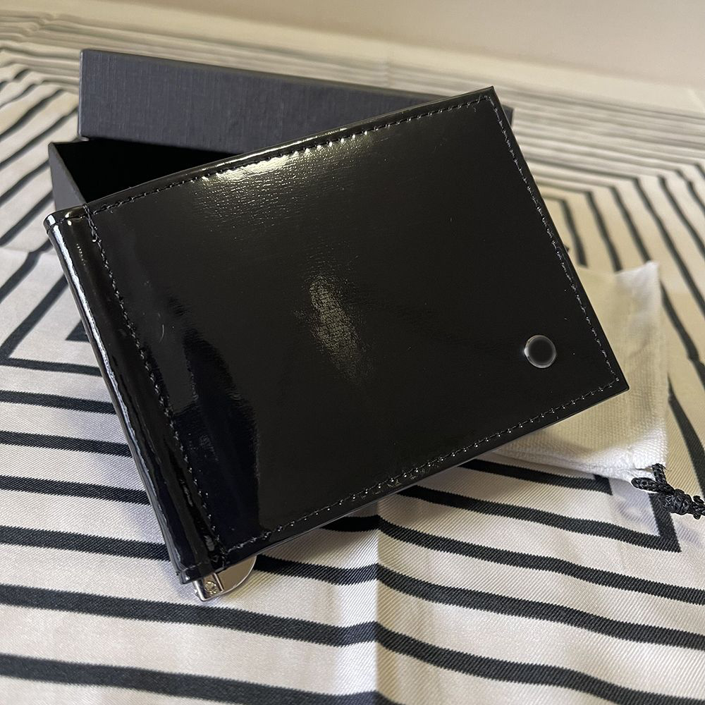 

Men's wallet holder, luxury fashion German designer wallets, women's credit card, top black leather purse, European trendy thin fashion gift combo carry box, Black with box